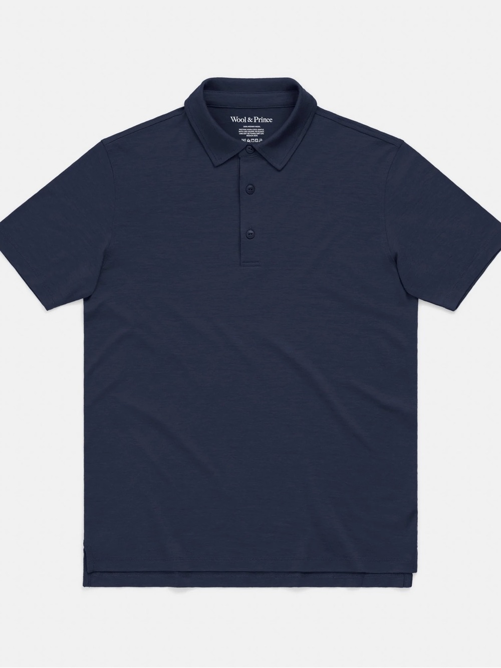 Wool & Prince 100% Merino Wool Polo Navy Blue Medium